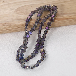 8mm transparent aurora crystal star beads for DIY necklace and bracelet jewelry making