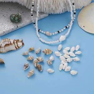 Natural Shell Conch Beads With Holes For DIY Jewelry Making Beach Ocean Style Bracelet Necklace Wind Chime Accessories
