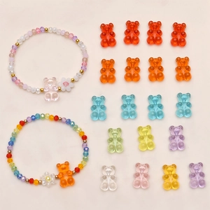 Bunte Transparente Gummibärchen Harzperlen Für DIY Schmuckherstellung Armband Halskette Ohrring Bonbonfarbene Lose Perlen