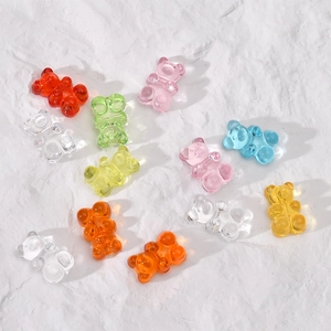 Bunte transparente Bärenperlen aus Harz für DIY Armbänder und Schmuckherstellung