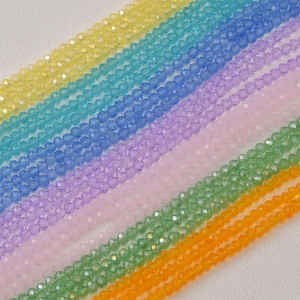 Kleurrijke 3mm gefacetteerde kristallen glaskralen voor DIY sieraden en kettingen