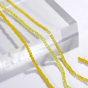 3mm gele gefacetteerde glazen kralen voor DIY sieraden maken van kettingen en armbanden