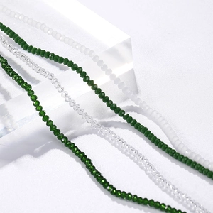 3mm facetgeslepen glaskristallen kralen in groen en wit voor DIY-sieraden en kettingen