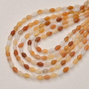 Perles en Aventurine Jaune Naturelle Facettées en Forme de Losange Fuseau Perles en Pierre pour Fabrication de Bijoux DIY Bracelets Colliers