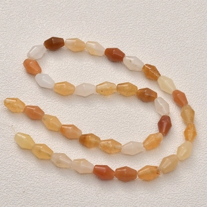 Perles en pierre naturelle taillées en losange multicolores pour bijoux DIY