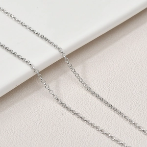 Detailansicht der versilberten O-Kette für DIY-Halsketten und Armband-Schmuckherstellung