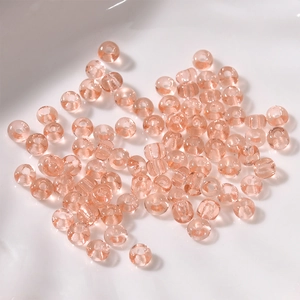 4mm glänzende Pfirsich-Glasperlen für DIY-Halsketten und Schmuckherstellung