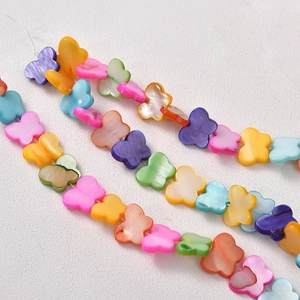 Colorful natural shell butterfly beads for DIY jewelry making with vibrant luster