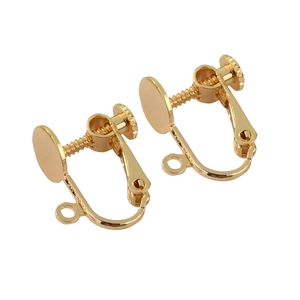 Convertitori per orecchini a clip con vite placcati in oro 18k per gioielli DIY