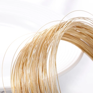 Polished 14k gold plated copper wire coil for handmade DIY jewelry making crafts