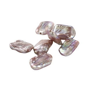 Irregular purple baroque freshwater pearl beads with metallic luster for jewelry making
