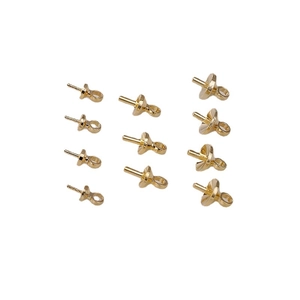 Various sizes of 14k gold-filled eye pin cap pendants for DIY jewelry making