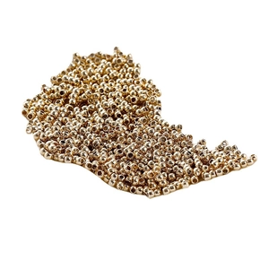 Polished 14K gold plated loose spacer beads for DIY jewelry making and beading projects