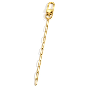 Détail de la chaîne trombone plaquée or 18 carats avec fermoir pivotant rotatif