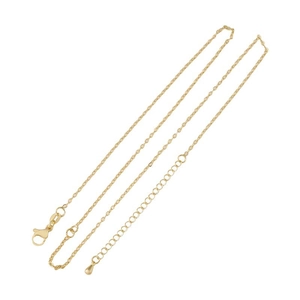 Minimalist gold-plated box chain necklace with lobster clasp and teardrop extension