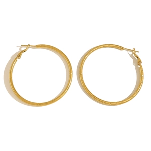 Chic oversized gold hoop earrings with textured bamboo metal design for a bold look