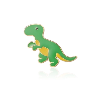 Cute Enamel Brooch Pin Stainless Steel Cartoon Dinosaur Mushroom Witch Cat Badge For Backpack Clothing Accessory Gift