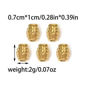 Perle a girasole in acciaio inossidabile 304, dimensioni 0,7cm x 1cm e peso 2g