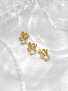 Trois pendentifs éléphant plaqués or avec strass scintillants pour création de bijoux DIY