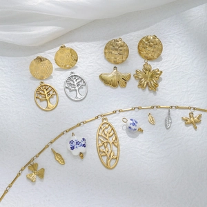 Edelstahl Lebensbaum Ginkgoblatt Libelle Anhänger Für DIY Armband Halskette Herstellung Schmuckzubehör