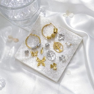 Edelstahl Anhänger Schmetterling Klee Lebensbaum Charms Für DIY Schmuckherstellung Zubehör Abstandsperlen Für Halskette