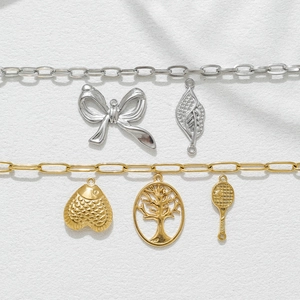Colganti de Acero Inoxidable Lazo Raqueta de Tenis Árbol Corazón Hoja Accesorios Joyería DIY para Collares Pulseras
