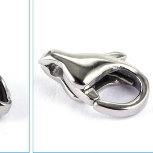 Polierter Karabinerverschluss aus 316L Edelstahl für Halsketten und Armbänder Zubehör
