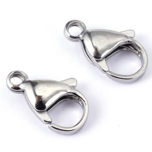 Polierter silberner 316L Edelstahl Karabinerverschluss für Halsketten und Armbänder