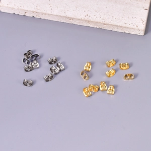 Chiusure per Orecchini a Farfalla in Acciaio Inossidabile Oro Argento Galvanico Metallo Fermagli per Orecchini a Bottone Gioielli Fai da Te