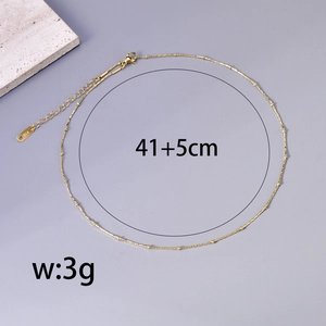 18k gold plated stainless steel beaded snake chain necklace with lobster clasp and extension