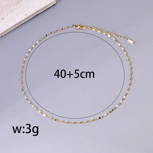 Detailansicht einer 18K vergoldeten O-Halskette mit verstellbarem 40+5cm Verschluss