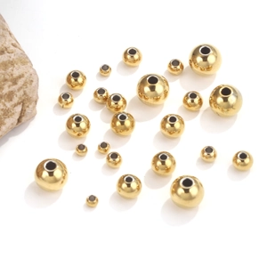 Polierte goldene Edelstahl-Abstandshalter in verschiedenen Größen für DIY-Schmuck