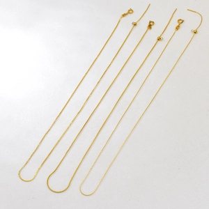 Adjustable Stainless Steel Necklace For Women Men Gold Plated Chopin Box Snake Cable Chain Slide Bead Choker Fashion Jewelry Gift
