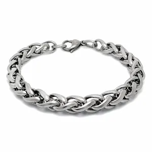 Vintage Titanium Steel Wheat Chain Bracelet For Men Women Unisex Hip Hop Punk Style Polished Silver Dragon Bone Snake Chain Jewelry Accessory