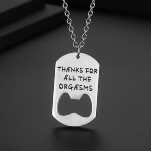Stainless Steel Dog Tag Necklace With Functional Bottle Opener Funny Engraved Pendant Punk Style Men Women Jewelry Gift
