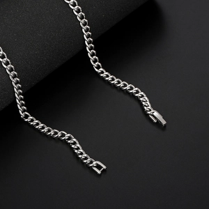 Collana a Catena Minimalista in Acciaio al Titanio Per Uomo Donna Stile Hip Hop Acciaio Inossidabile Lucido Gioielli Semplici