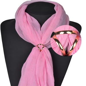 Boucle de Foulard Minimaliste Broche pour Femmes Cuivre Géométrique Clip de Foulard en Soie Accessoires Mode Boucle de Fixation