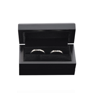 Elegantes Mattschwarzes Schmuckkästchen Aus Holz Für Ring Manschettenknöpfe Anstecknadel Krawattenklammer Geschenkbox Aufbewahrung