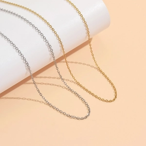 Collana a Catena a Croce in Acciaio Inossidabile Minimalista Per Uomo Donna Placcata Oro Sottovuoto Choker Regolabile Gioielli di Moda