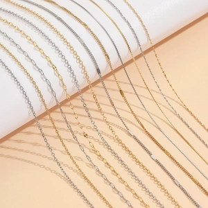 Minimalist Stainless Steel Necklace For Women 18K Gold Plated Gypsophila S-Link Curb Chain Choker Fashion Jewelry Gift