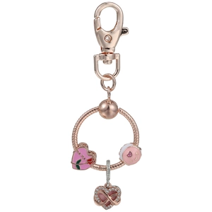 Detailansicht Schlüsselanhänger in Roségold mit MAMA-Herz und Unendlichkeitssymbol