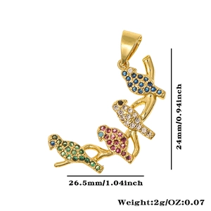 Detailed view of dragonfly bird pendant dimensions 24mm by 26.5mm with weight specs