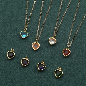 Süße Herz Anhänger Halskette Kupfer Zirkon Eingelegt Vergoldet Schmuck Für Damen Dating Party Mode Accessoire Halskette