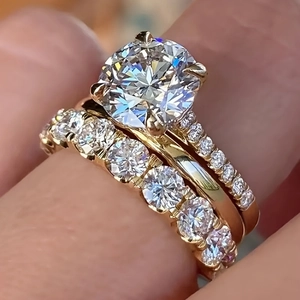 Eleganter Solitärring Ewigkeitband Einfacher Polierter Ring Kupfer Zirkonia Funkelnder Hochzeit Party Schmuck Für Damen