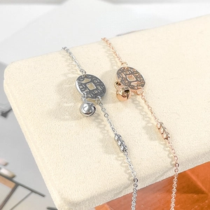 Edelstahl Fußkettchen Damen Retro Hohl Antike Münze Anhänger Glocke Roségold Silber Farbe Verstellbar Schmuck