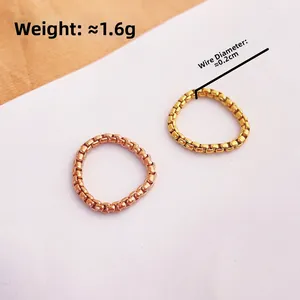 Minimalistischer Kettengliedring in Gold und Roségold mit 0,2cm Drahtdurchmesser