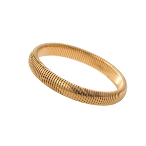 Elastische Tubogas armband van 18K verguld roestvrij staal voor heren en dames sieraden