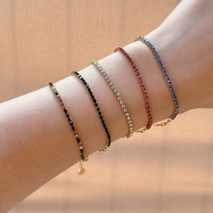 Roestvrijstalen Strass Armband Voor Dames 18K Verguld Paperclip Tennis Ketting Verstelbare Mode Sieraden Cadeau
