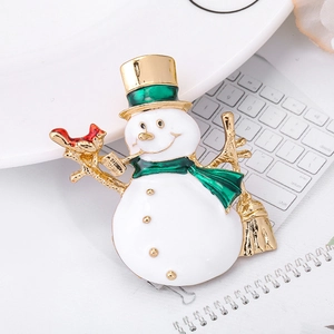 Mode Schneemann Emaille Brosche Galvanisierte Legierung Weihnachts Anstecknadel Bunte Winter Schmuck Geschenk Damen Herren