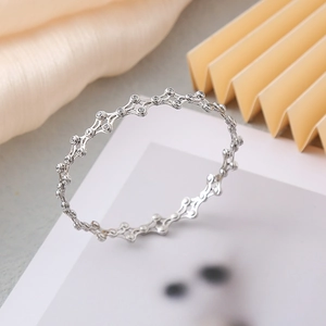 Anello in argento con cristalli trasformabile in bracciale magico telescopico chic
